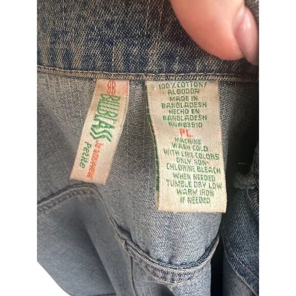 BILL BLASS Petite Denim Blazer Jacket Size Petite Large - Picture 3 of 7